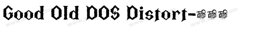 Good Old DOS Distort字体转换
